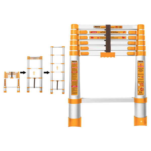 Buy Ingco Telescopic Aluminium Ladder 6 Step HLAD08061 Online at ...