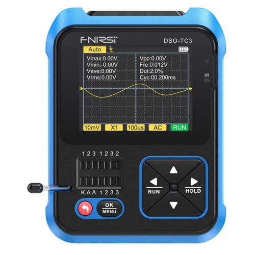 Fnirsi 3-In-1 Handheld Digital Oscilloscopes Signal Generator Transistor Tester DSO-TC3 