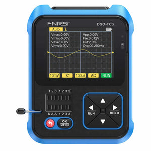 Fnirsi 3-In-1 Handheld Digital Oscilloscopes Signal Generator Transistor Tester DSO-TC3 