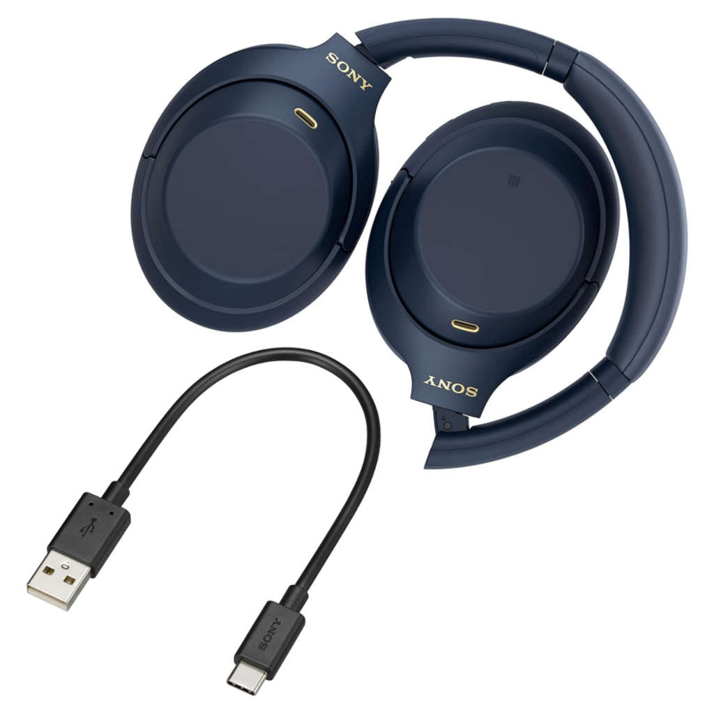 Sony Wireless Noise Cancellation Bluetooth Over Ear Headphones Blue WH-1000XM4