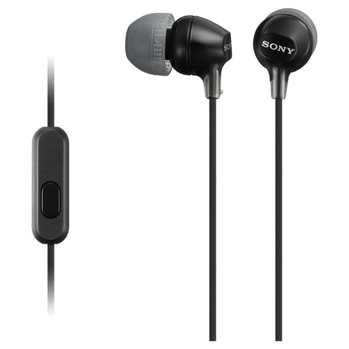 Sony Wired In Ear Headphones With Microphone Black MDR-EX15AP 