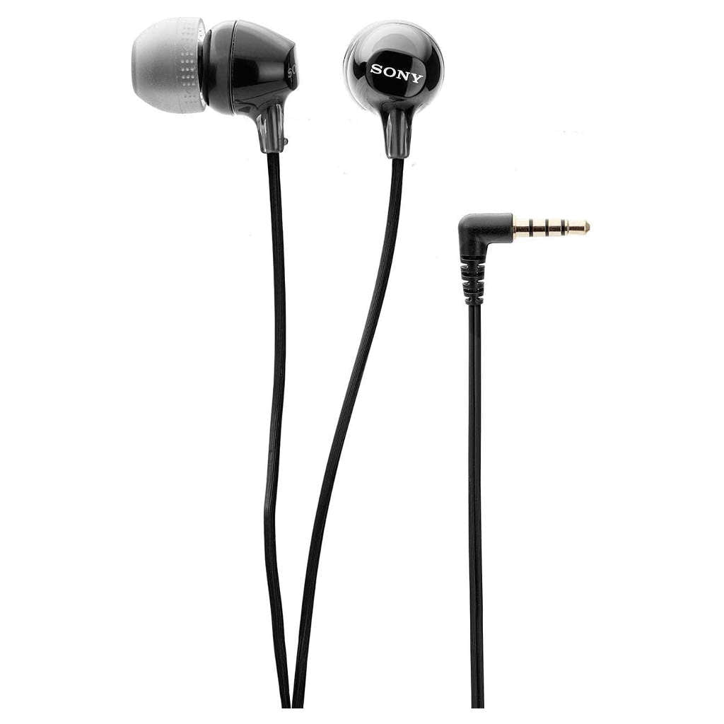 Sony Wired In Ear Headphones With Microphone Black MDR-EX15AP