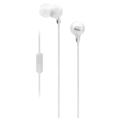 Sony Wired In Ear Headphones With Microphone White MDR-EX15AP 