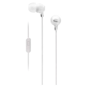 Sony Wired In Ear Headphones With Microphone White MDR-EX15AP 