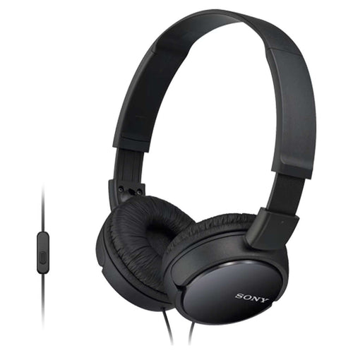 Sony Wired On Ear Headphones With Mic Black MDR-ZX110AP 