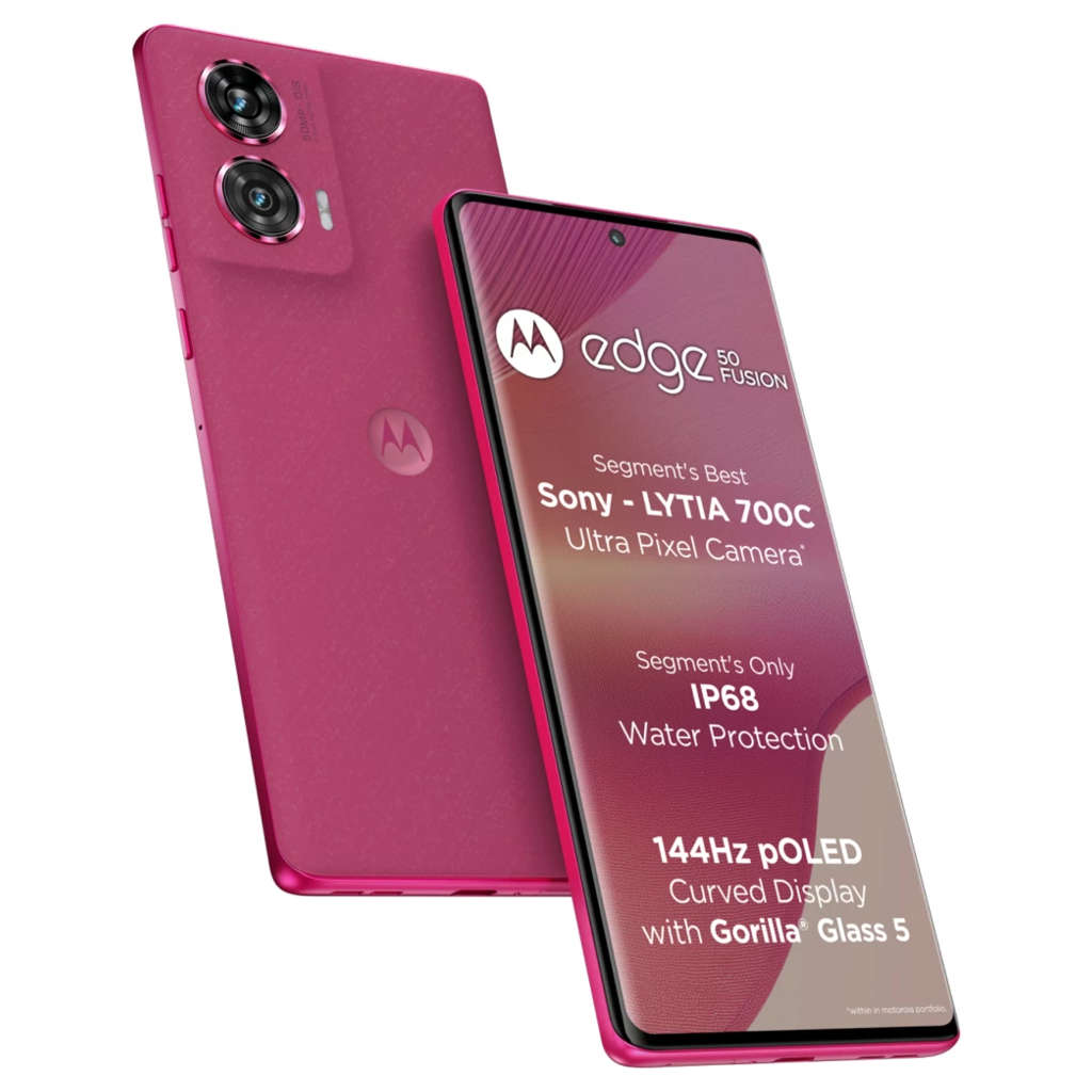 Motorola Edge 50 Fusion Smartphone 12GB RAM 256GB Storage Hot Pink
