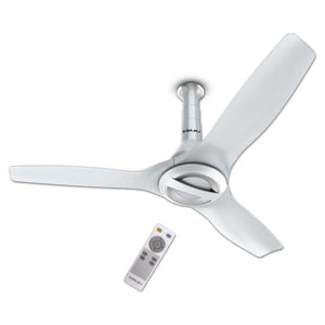 Bajaj Arioso Luxe BLDC Ceiling Fan With Remote 1200mm White & Silver 251625EE 