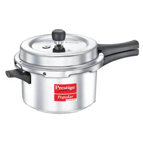 Prestige Popular Svachh Virgin Aluminium Pressure Cooker 4 Litre Silver 10166 