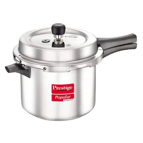 Prestige Popular Svachh Virgin Aluminium Pressure Cooker 5 Litre Silver 10167 