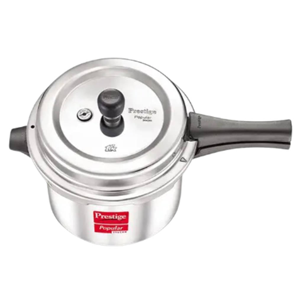 Prestige Popular Svachh Virgin Aluminium Pressure Cooker 5 Litre Silver 10167