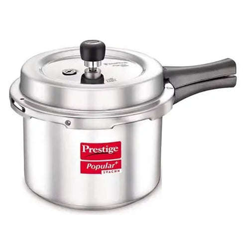 Prestige Popular Plus Svachh Virgin Aluminium Pressure Cooker 1.5 Litre Silver 10168 