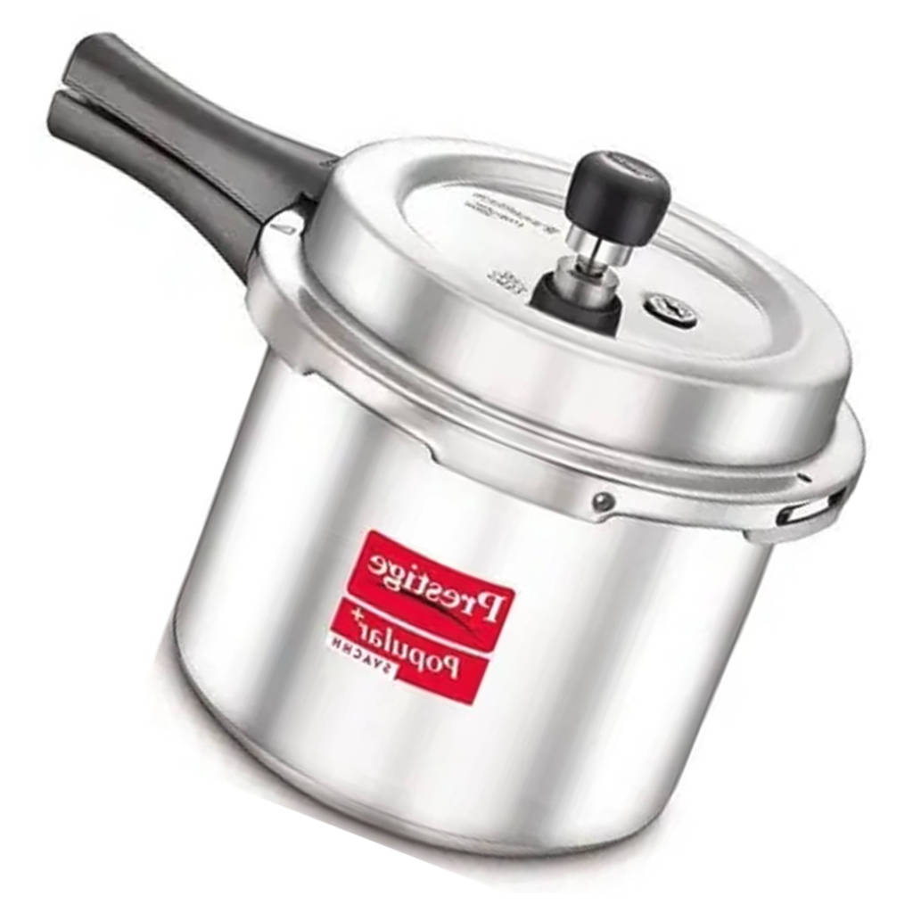 Prestige Popular Plus Svachh Virgin Aluminium Pressure Cooker With Tall Body 2 Litre Silver 10169