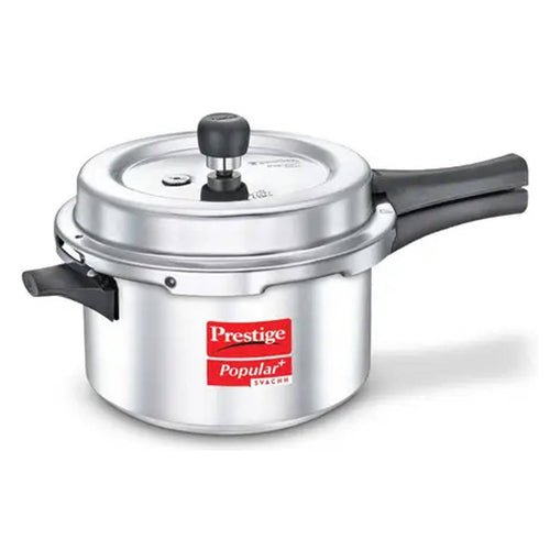 Prestige Popular Plus Svachh Virgin Aluminium Pressure Cooker 4 Litre Silver 10172 
