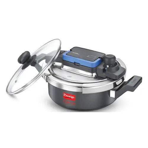 Prestige Svachh Flip-On Hard Anodised Pressure Cooker With Glass Lid 3 Litre Black 20160 