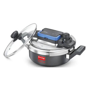 Prestige Svachh Flip-On Hard Anodised Pressure Cooker With Glass Lid 3 Litre Black 20160 