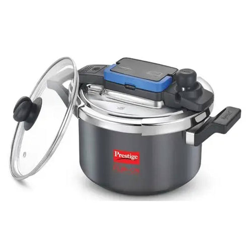 Prestige Svachh Flip-On Hard Anodised Pressure Cooker With Glass Lid 5 Litre Black 20161 