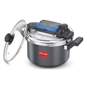 Prestige Svachh Flip-On Hard Anodised Pressure Cooker With Glass Lid 5 Litre Black 20161 