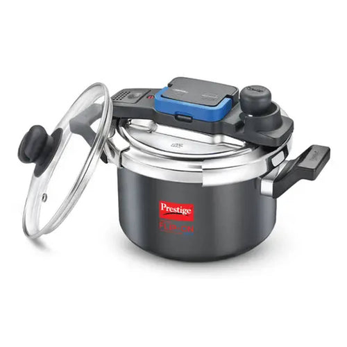 Prestige Svachh Flip-On Mini Pressure Cooker With Glass Lid 3 Litre Black 20168 