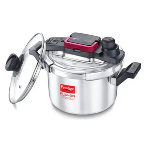 Prestige Flip-On Tri-Ply Stainless Steel Pressure Cooker With Glass Lid 3 Litre 20711 