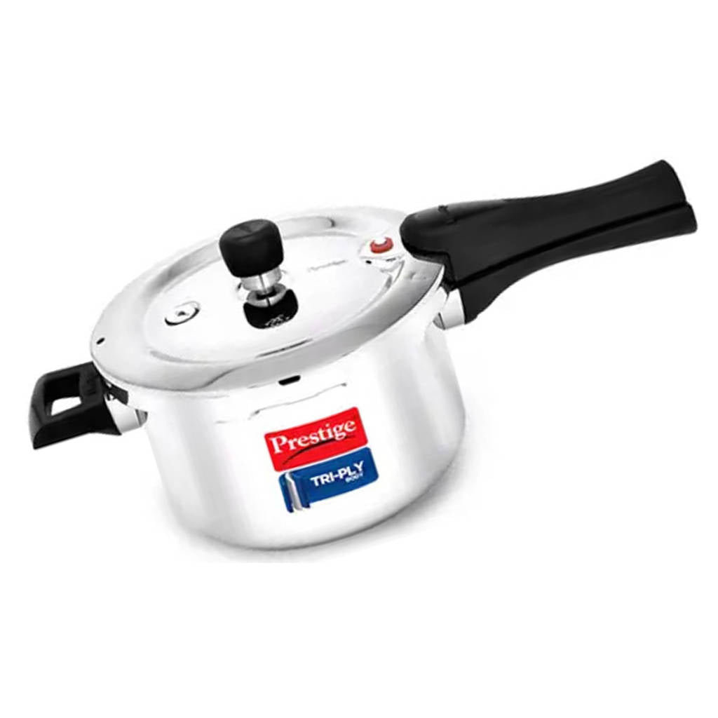Prestige Svachh Tri-Ply Outer Lid Pressure Cooker With Unique Deep Lid 3 Litre Silver 20702