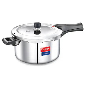 Prestige Svachh Tri-Ply Outer Lid Pressure Cooker With Unique Deep Lid 5 Litre Silver 20703 