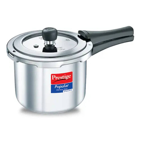 Prestige Popular Svachh Stainless Steel Pressure Cooker 3 Litre Silver 20172 