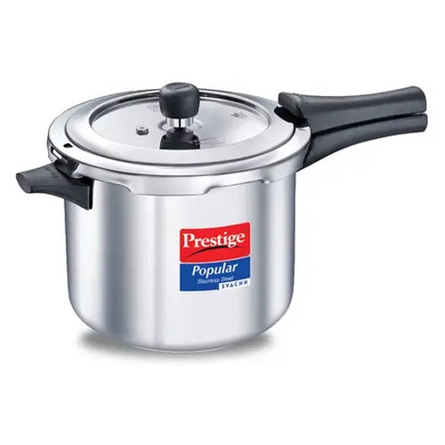 Prestige Popular Svachh Stainless Steel Pressure Cooker 5 Litre Silver 20173 