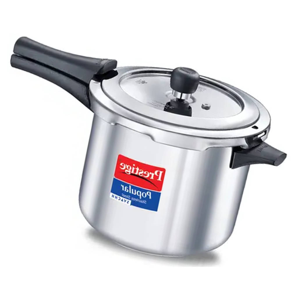 Prestige Popular Svachh Stainless Steel Pressure Cooker 5 Litre Silver 20173