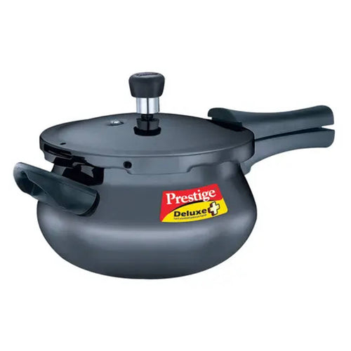 Prestige Deluxe Plus Hard Anodised Mini Handi Pressure Cooker 3 Litre Black 20142 
