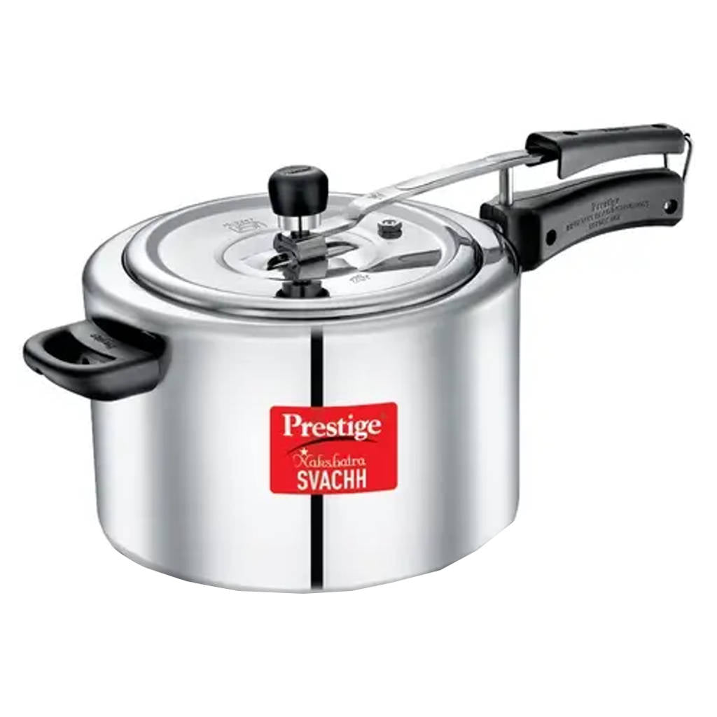Prestige Nakshatra Svachh Aluminium Pressure Cooker 6.5 Litre Silver 10740 