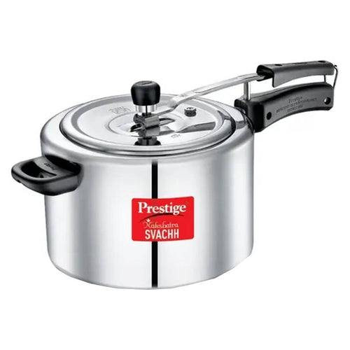 Prestige Nakshatra Svachh Aluminium Pressure Cooker 6.5 Litre Silver 10740 