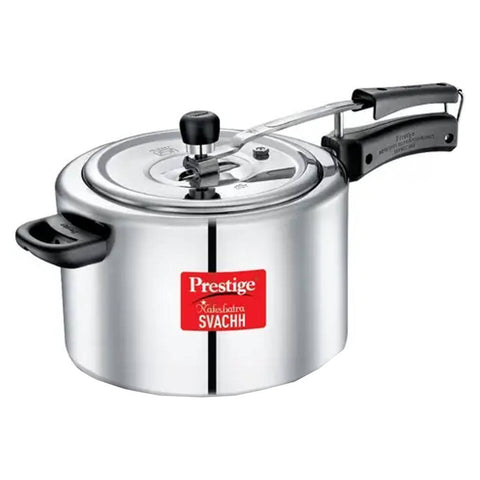 Prestige Nakshatra Svachh Aluminium Pressure Cooker 6.5 Litre Silver 10740 