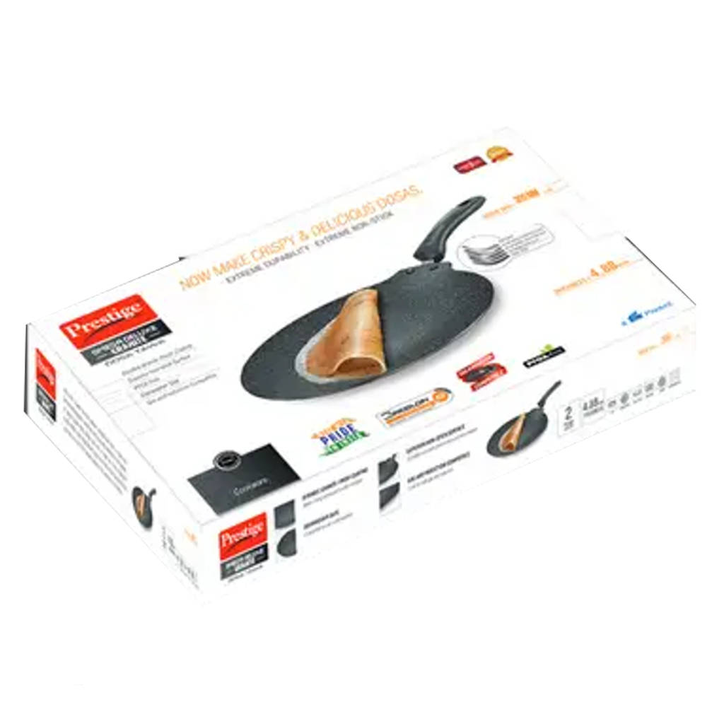 Prestige Omega Deluxe Granite Aluminium Non-Stick Dosa Tawa 30 cm Black 36862