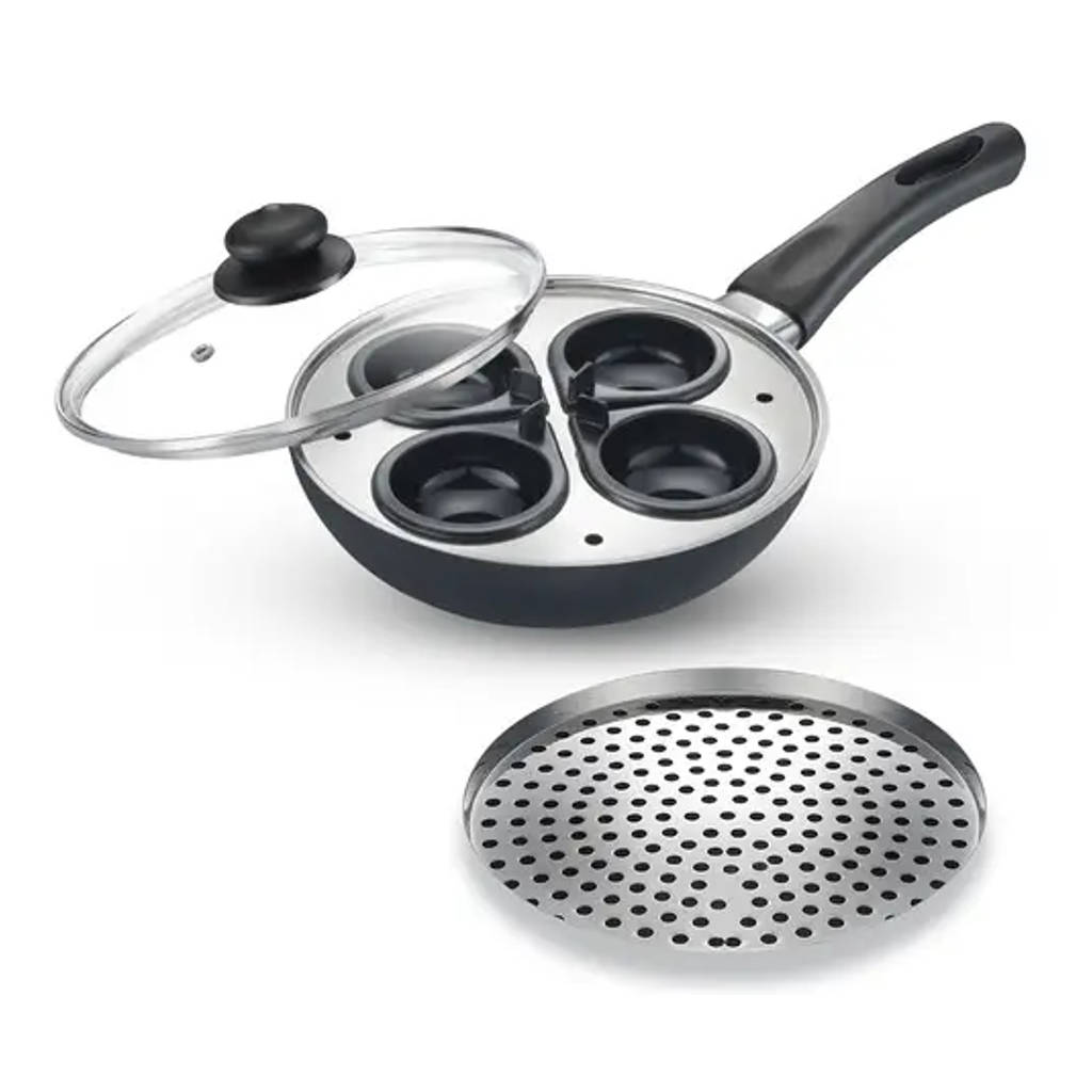 Prestige Omega Deluxe Granite Multi Pan Cookware With Egg Poacher Steamer With Glass Lid 20 cm 38146 