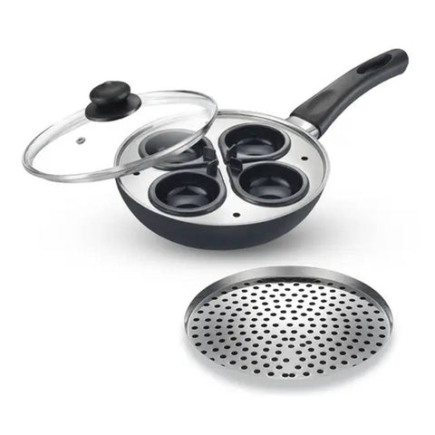 Prestige Omega Deluxe Granite Multi Pan Cookware With Egg Poacher Steamer With Glass Lid 20 cm 38146 