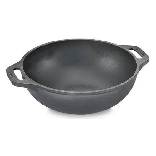 Prestige Cast Iron Scratch Resistant Round Base Kadai 26 cm Black 30561 