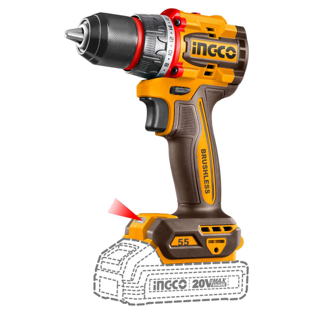 Ingco Cordless Compact Drill Driver 20 V CDLI205582
