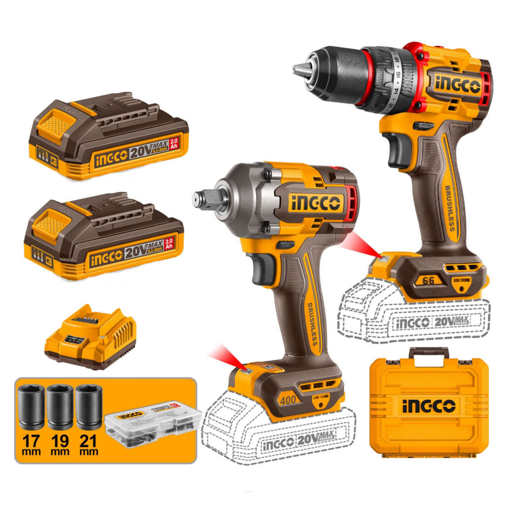 Ingco Lithium-Ion Cordless Combo Kit 2 Pcs CKLI20275 