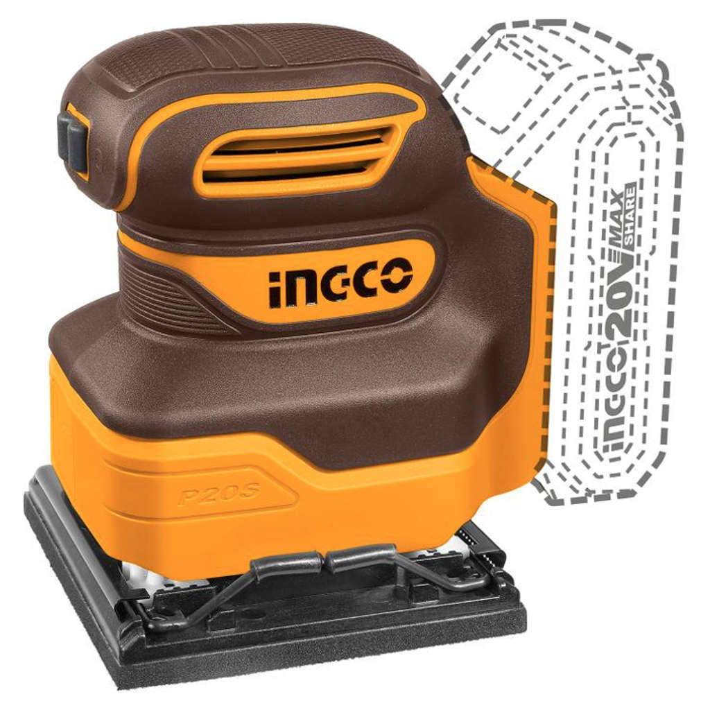 Ingco Lithium-Ion Cordless Sheet Sander 20 V CSHSLI2014