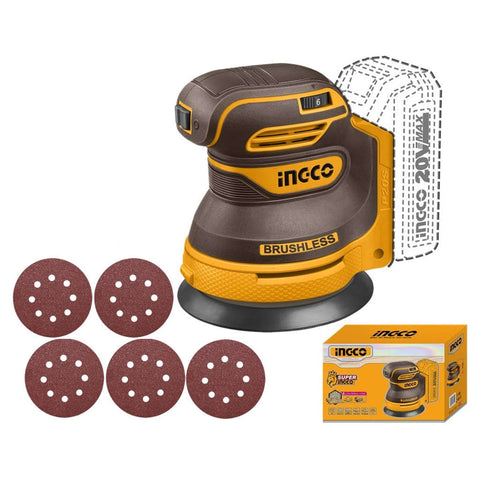 Ingco Lithium-Ion Cordless Random Orbit Sander 20 V CROSLI2002 