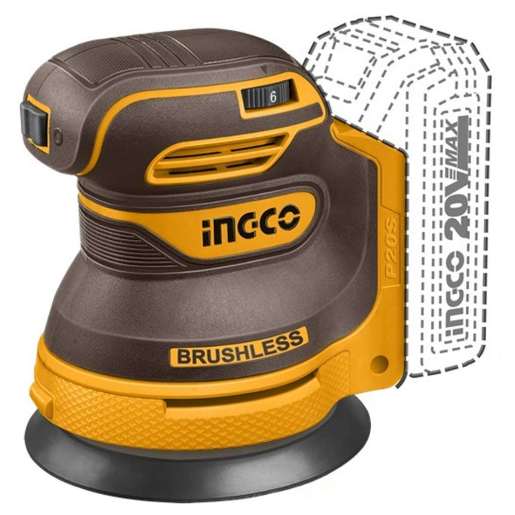 Ingco Lithium-Ion Cordless Random Orbit Sander 20 V CROSLI2002