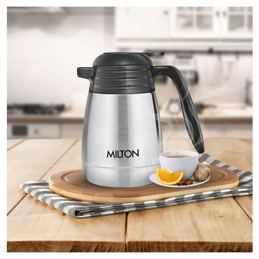 Milton Carafe Thermosteel 24 Hours Vacuum Flask Hot Or Cold 1000ml Stainless Steel