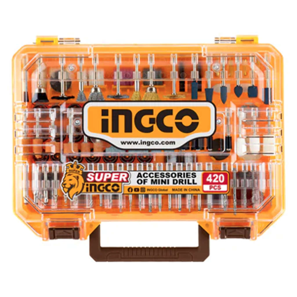 Ingco Accessories For Mini Drill Set Of 420 Pcs AKMG4208