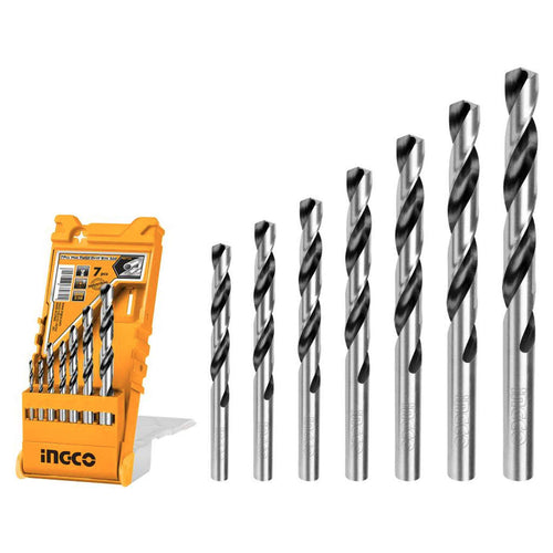 Ingco HSS Twist Drill Bits Set Of 7 Pcs AKD1075 