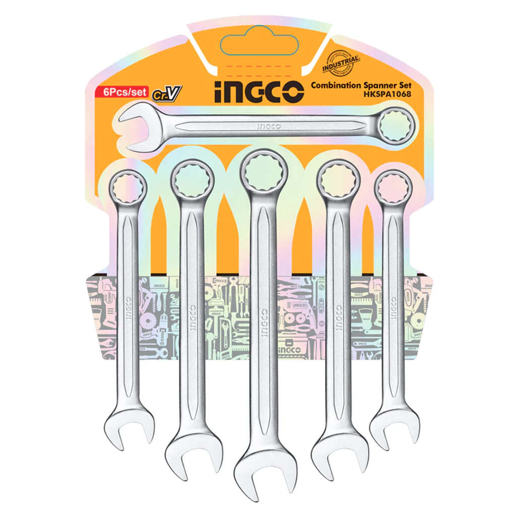 Ingco Combination Spanner Set Of 6 Pcs HKSPA1068