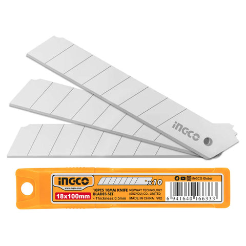 Ingco Knife Blade Set Of 10 Pcs HKNSB112 