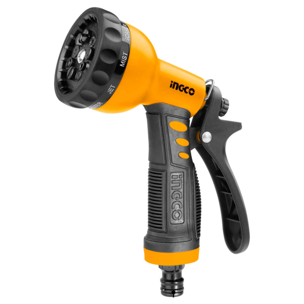 Ingco 9 Way Plastic Trigger Garden Spray Nozzle HWSG092