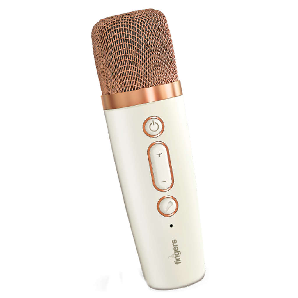 Fingers SoloKaraoke Portable Speaker With Wireless Mic Ivory