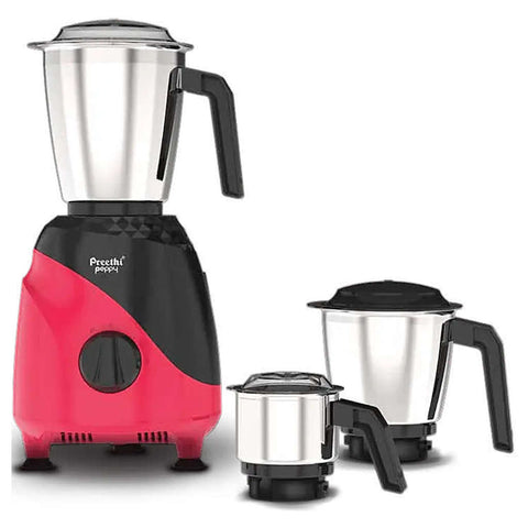 Preethi Peppy Mixer Grinder With 3 Jars 750 Watts Black & Red MG-245 