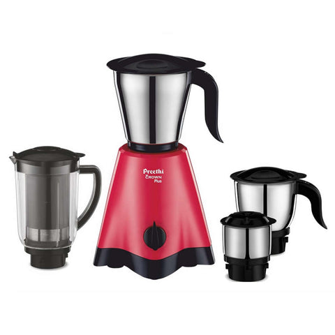 Preethi Crown Plus Mixer Grinder With 4 Jars 600 Watts Black and Pink MG 258 